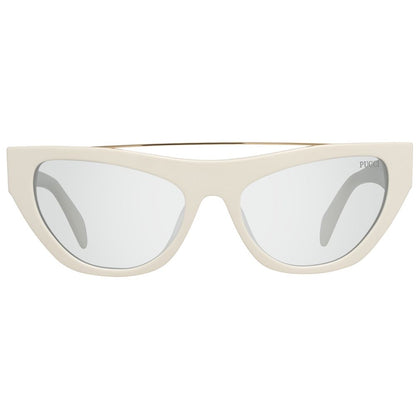 Emilio Pucci White Metal Sunglasses by Emilio Pucci