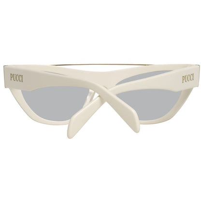 Emilio Pucci White Metal Sunglasses by Emilio Pucci