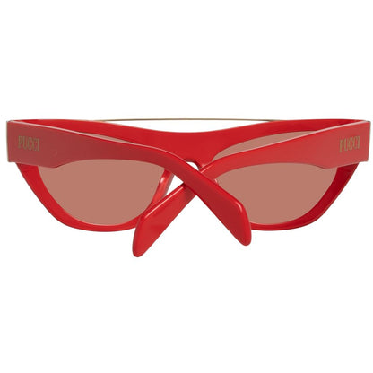 Emilio Pucci Red Metal Sunglasses by Emilio Pucci