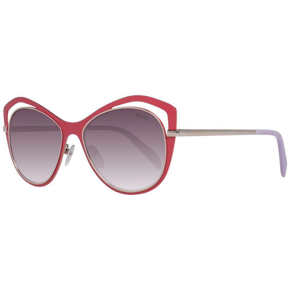 Emilio Pucci Red Metal Sunglasses by Emilio Pucci