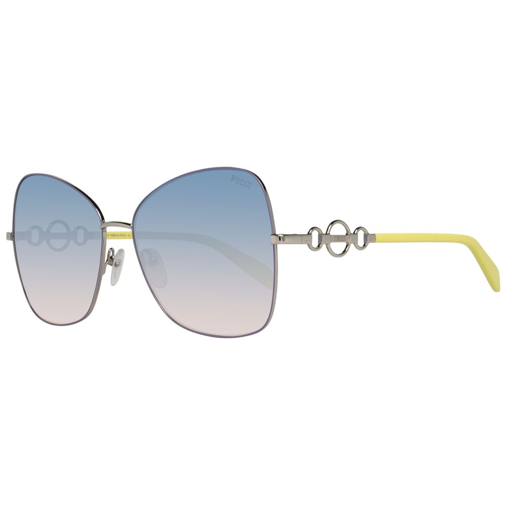 Emilio Pucci Gray Metal Sunglasses by Emilio Pucci