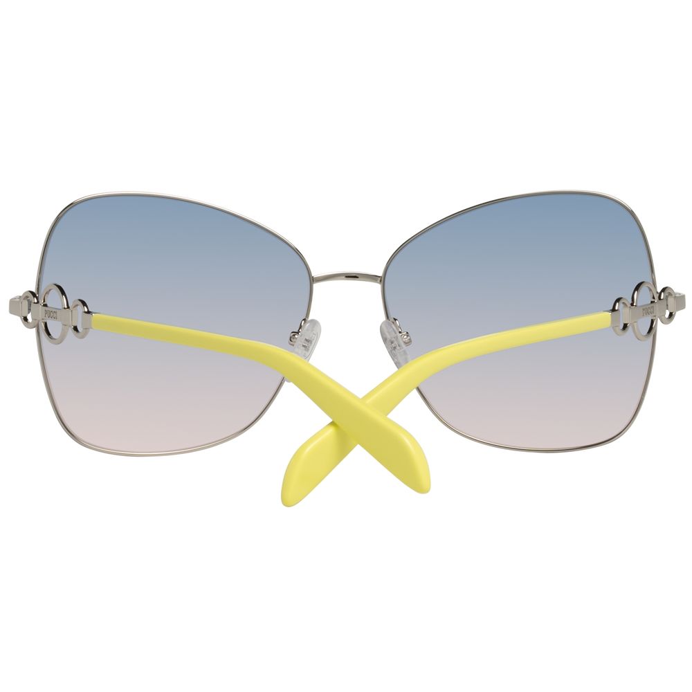 Emilio Pucci Gray Metal Sunglasses by Emilio Pucci