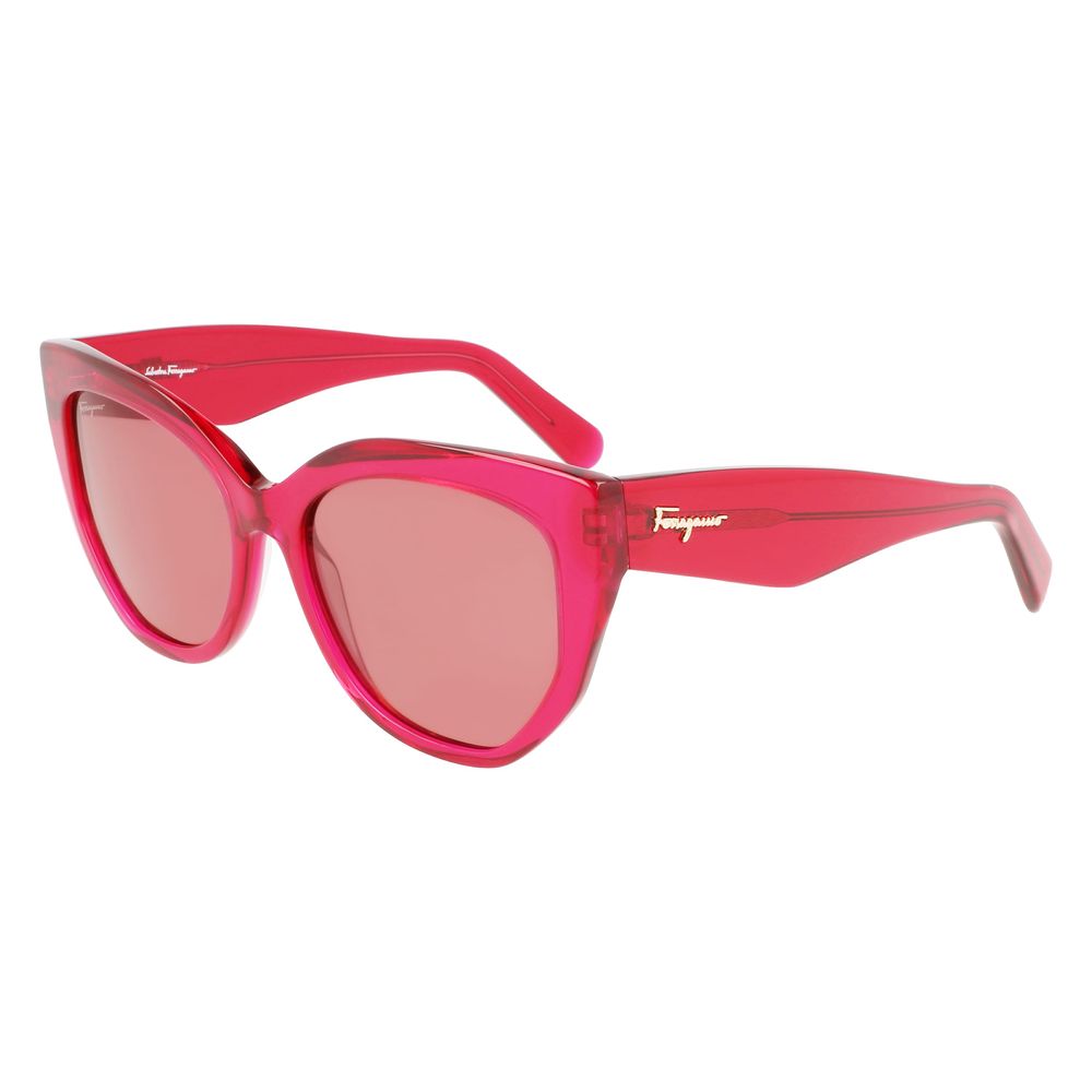 Ferragamo Red Acetate Sunglasses by Ferragamo