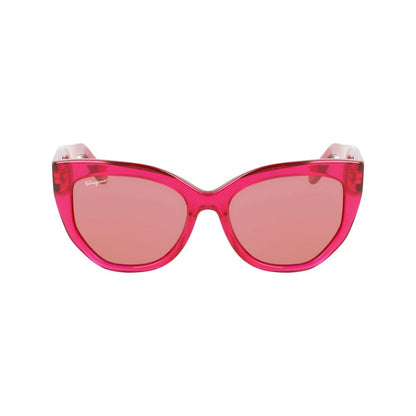 Ferragamo Red Acetate Sunglasses by Ferragamo
