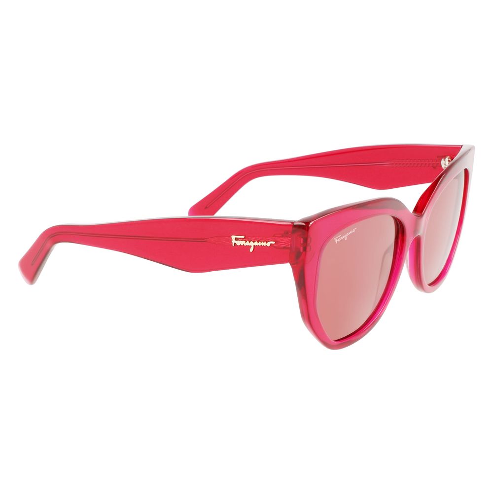 Ferragamo Red Acetate Sunglasses by Ferragamo