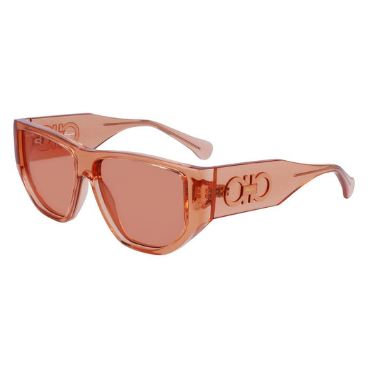 Lunettes de soleil injectées orange Ferragamo