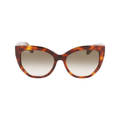 Ferragamo Brown Acetate Sunglasses by Ferragamo