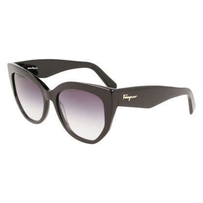 Ferragamo Black Acetate Sunglasses by Ferragamo