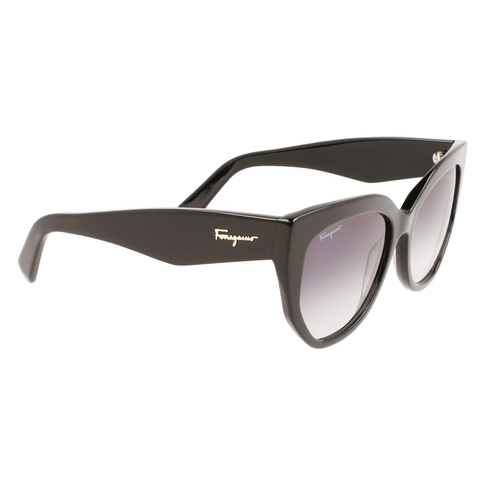 Ferragamo Black Acetate Sunglasses by Ferragamo
