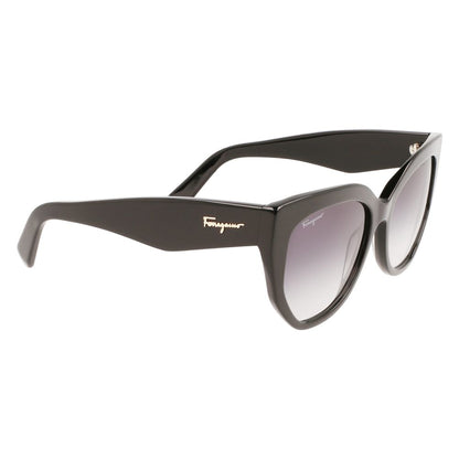 Ferragamo Black Acetate Sunglasses by Ferragamo