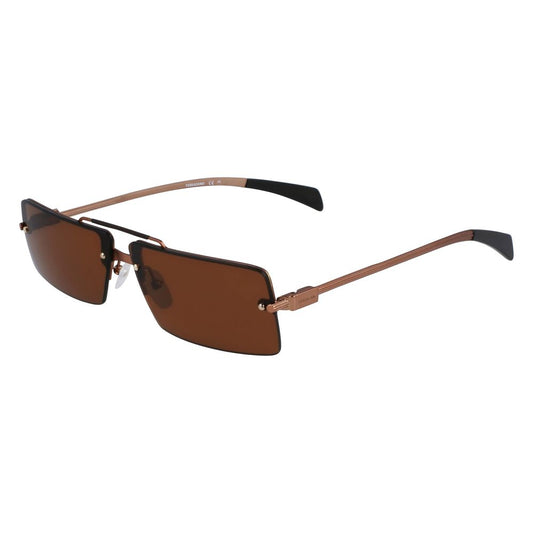Lunettes de soleil Ferragamo en métal jaune