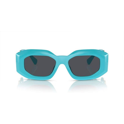 Lunettes de soleil Versace en cuir de veau bleu