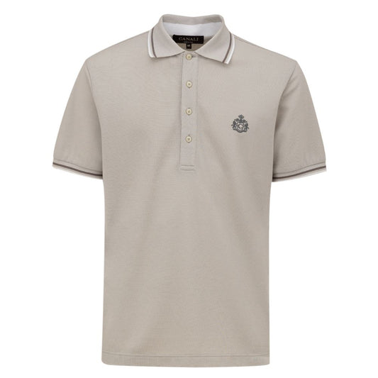 Polo en coton gris Canali