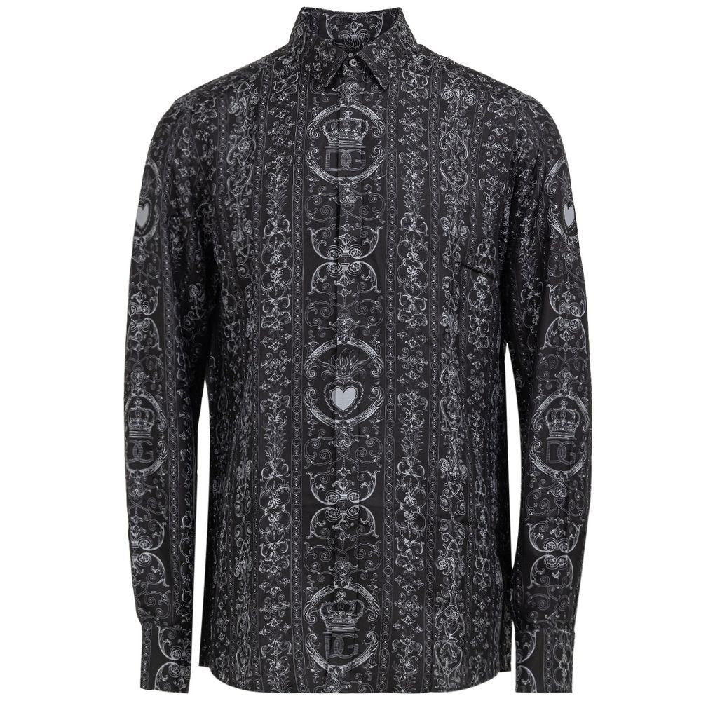 Dolce & Gabbana Gray Silk Shirt by Dolce & Gabbana