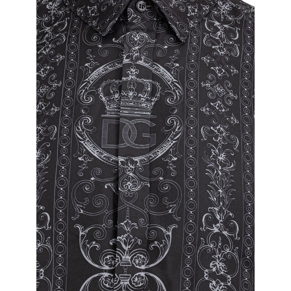 Dolce & Gabbana Gray Silk Shirt by Dolce & Gabbana