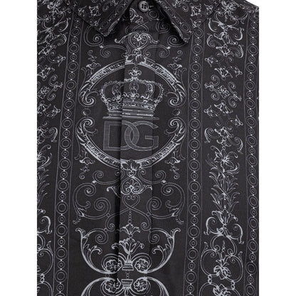 Dolce & Gabbana Gray Silk Shirt by Dolce & Gabbana