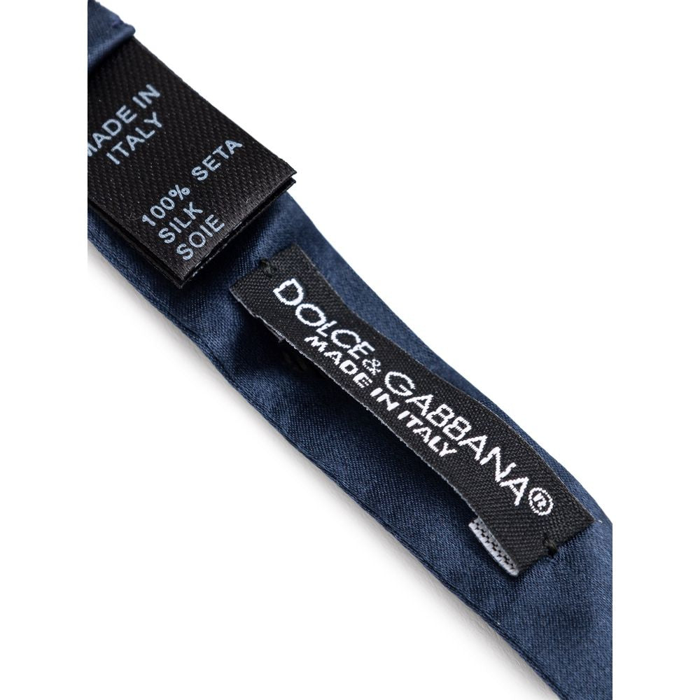 Cravates et nœud papillon en soie bleue Dolce &amp; Gabbana
