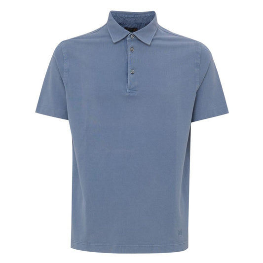 Polo Corneliani en coton bleu clair