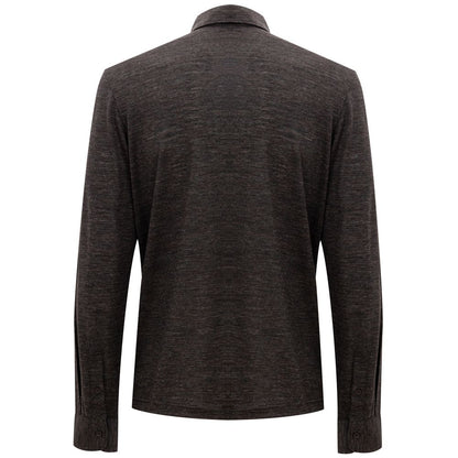 Polo en laine grise Corneliani