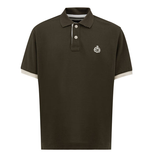 Polo en coton vert Canali