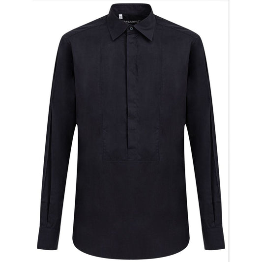 Dolce & Gabbana Navy Blue Cotton Shirt by Dolce & Gabbana