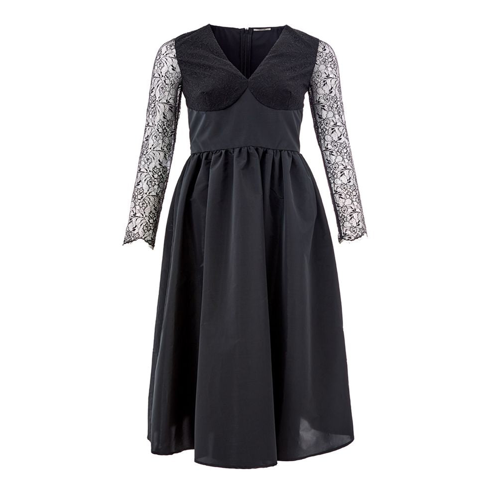 Lardini Elegant Black Polyester Dress by Lardini