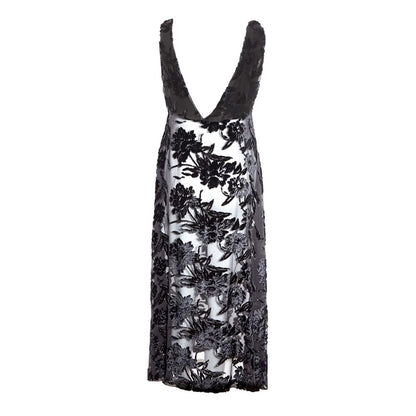 Lardini Elegant Black Viscose Dress by Lardini