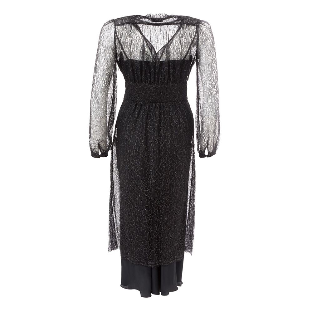 Lardini Elegant Black Nylon Dress by Lardini