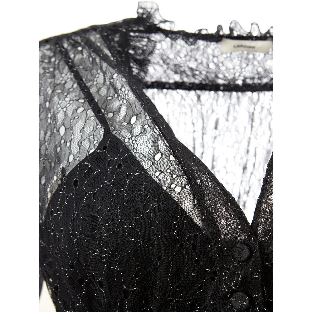 Lardini Elegant Black Nylon Dress by Lardini
