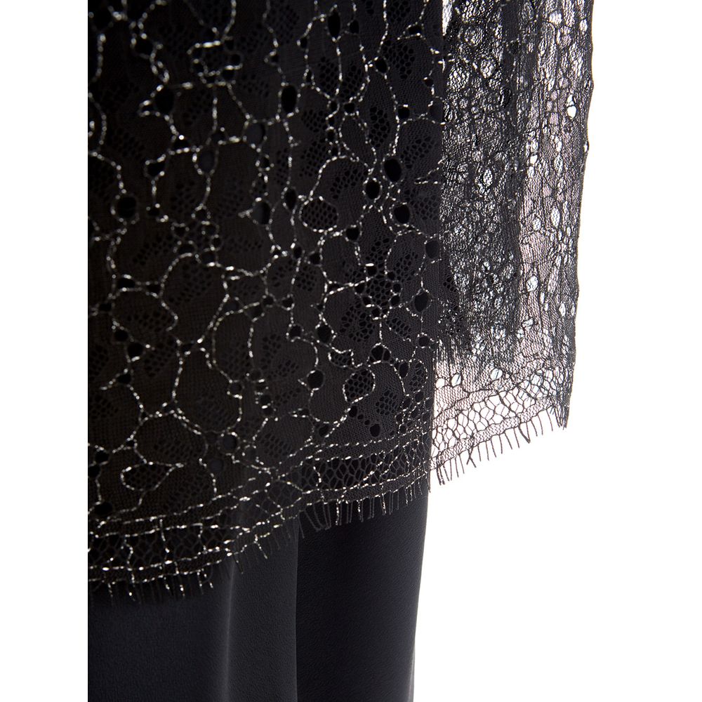 Lardini Elegant Black Nylon Dress by Lardini