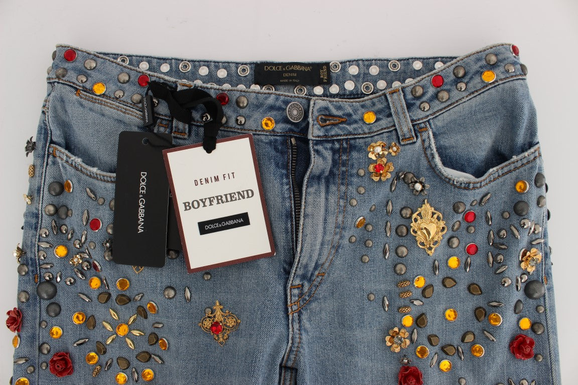 Jean boyfriend Dolce &amp; Gabbana Enchanted Sicily avec cœur en cristal