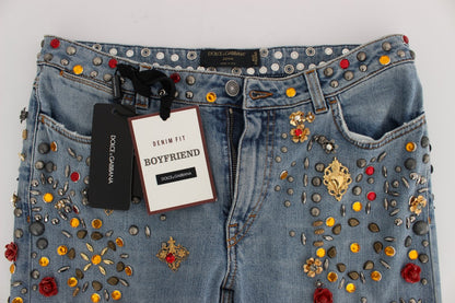 Jean boyfriend Dolce &amp; Gabbana Enchanted Sicily avec cœur en cristal