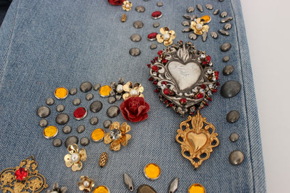 Jean boyfriend Dolce &amp; Gabbana Enchanted Sicily avec cœur en cristal