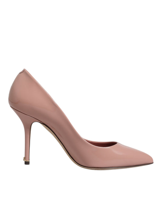 Escarpins à talons aiguilles en cuir verni rose Dolce &amp; Gabbana