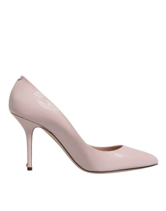 Escarpins à talons aiguilles en cuir verni rose Dolce &amp; Gabbana