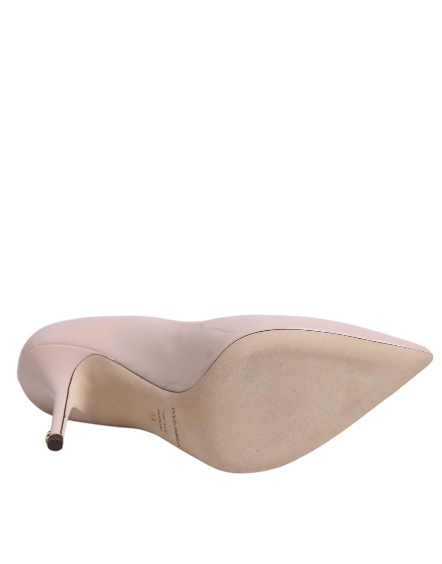 Escarpins à talons aiguilles en cuir verni rose Dolce &amp; Gabbana