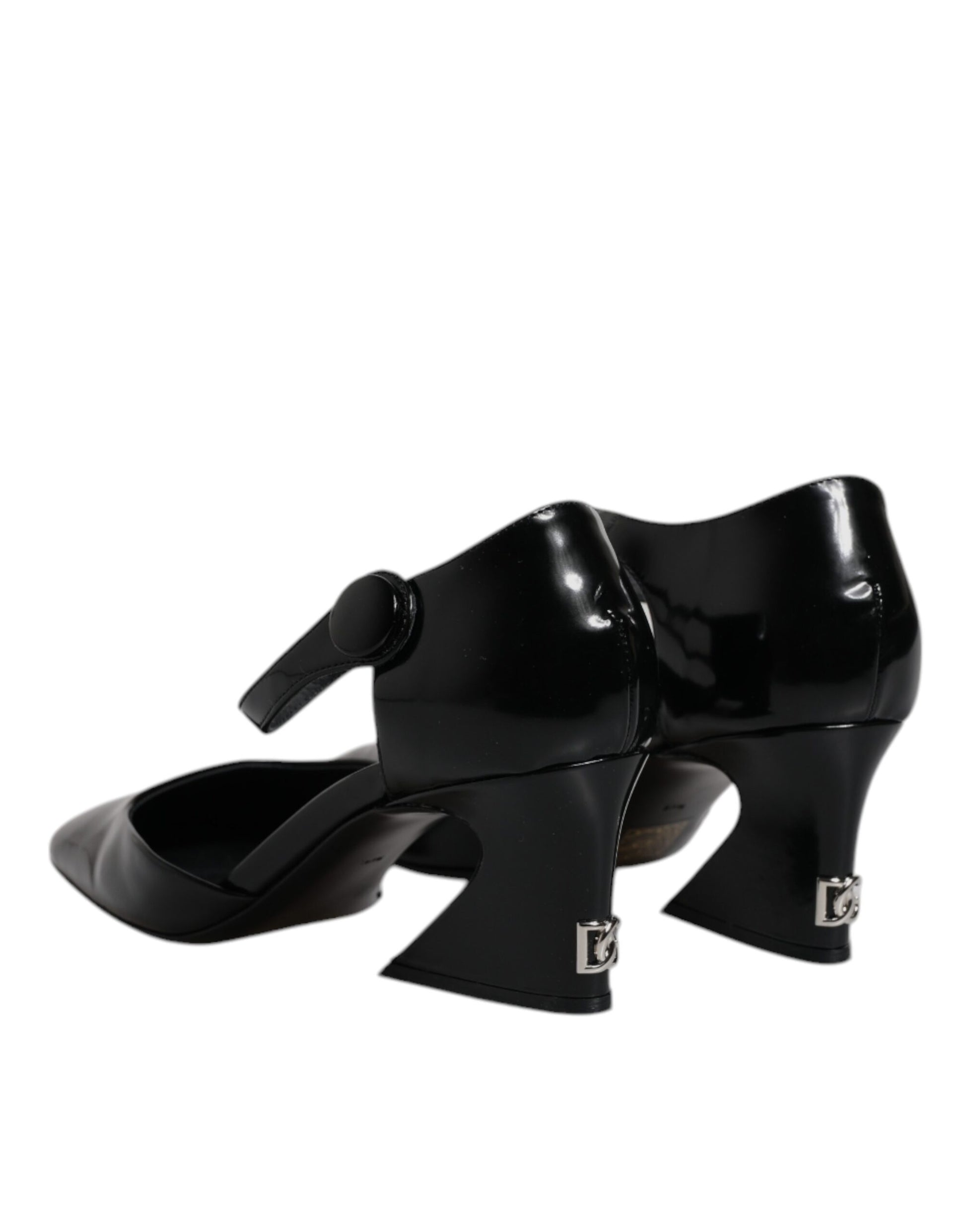Dolce & Gabbana Black Leather Jackie Ankle Strap Sandals Shoes by Dolce & Gabbana