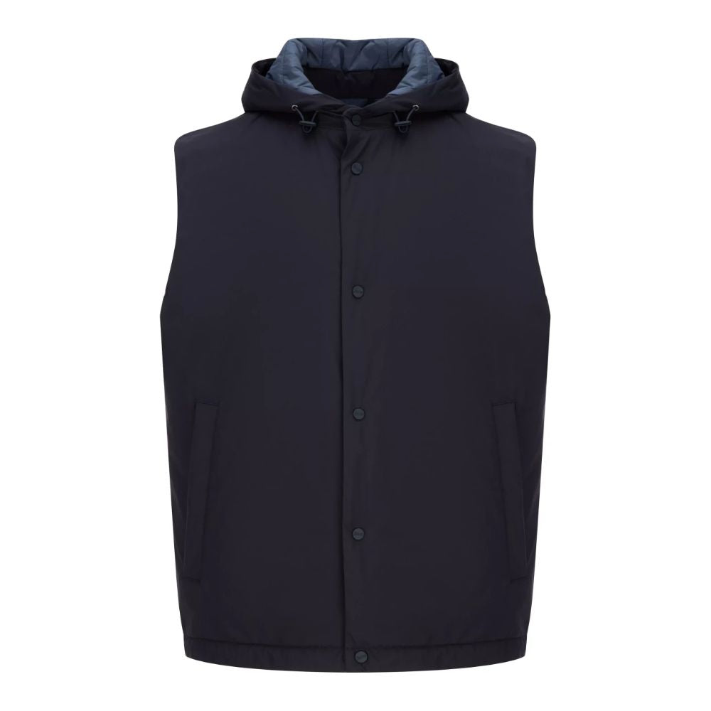 Gilet en nylon bleu Herno