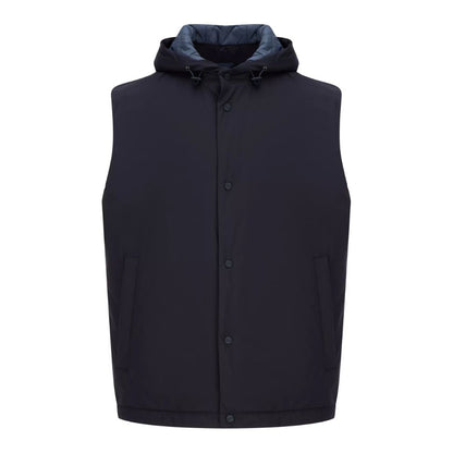 Gilet en nylon bleu Herno