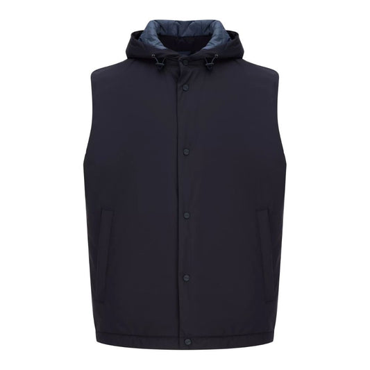 Gilet en nylon bleu Herno
