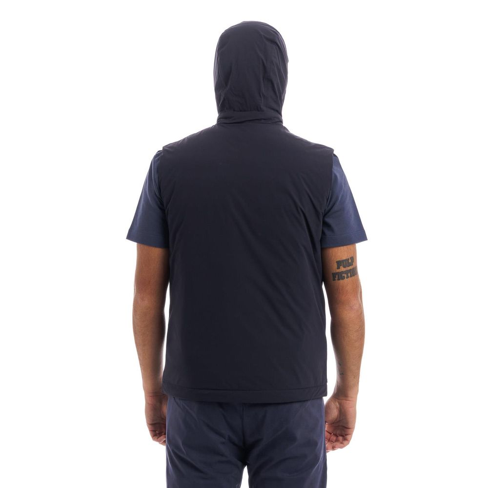 Gilet en nylon bleu Herno