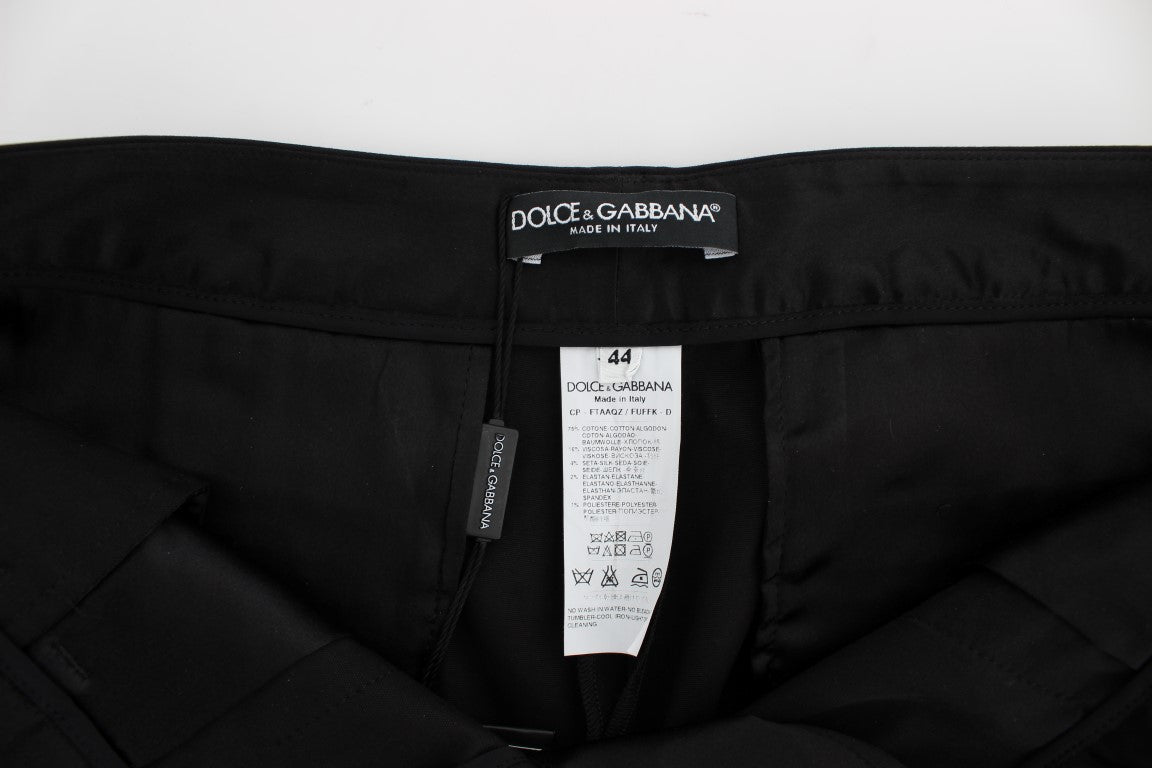 Pantalon capri élégant noir Torero de Dolce &amp; Gabbana
