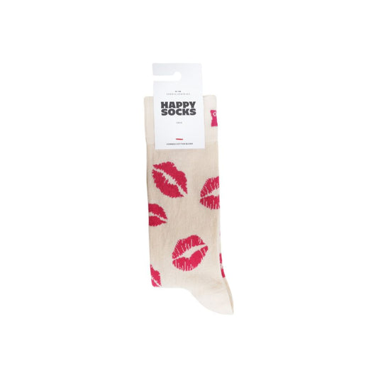Chaussette en coton beige Happy Socks
