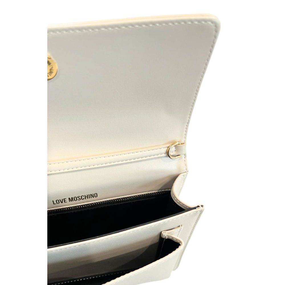 Sac bandoulière Love Moschino beige en polyéthylène pour femme