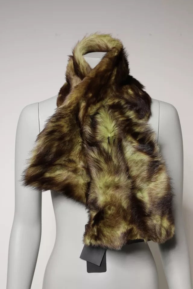 Dolce & Gabbana Multicolor Fur Shawl Neck Wrap Cover Collar Scarf by Dolce & Gabbana