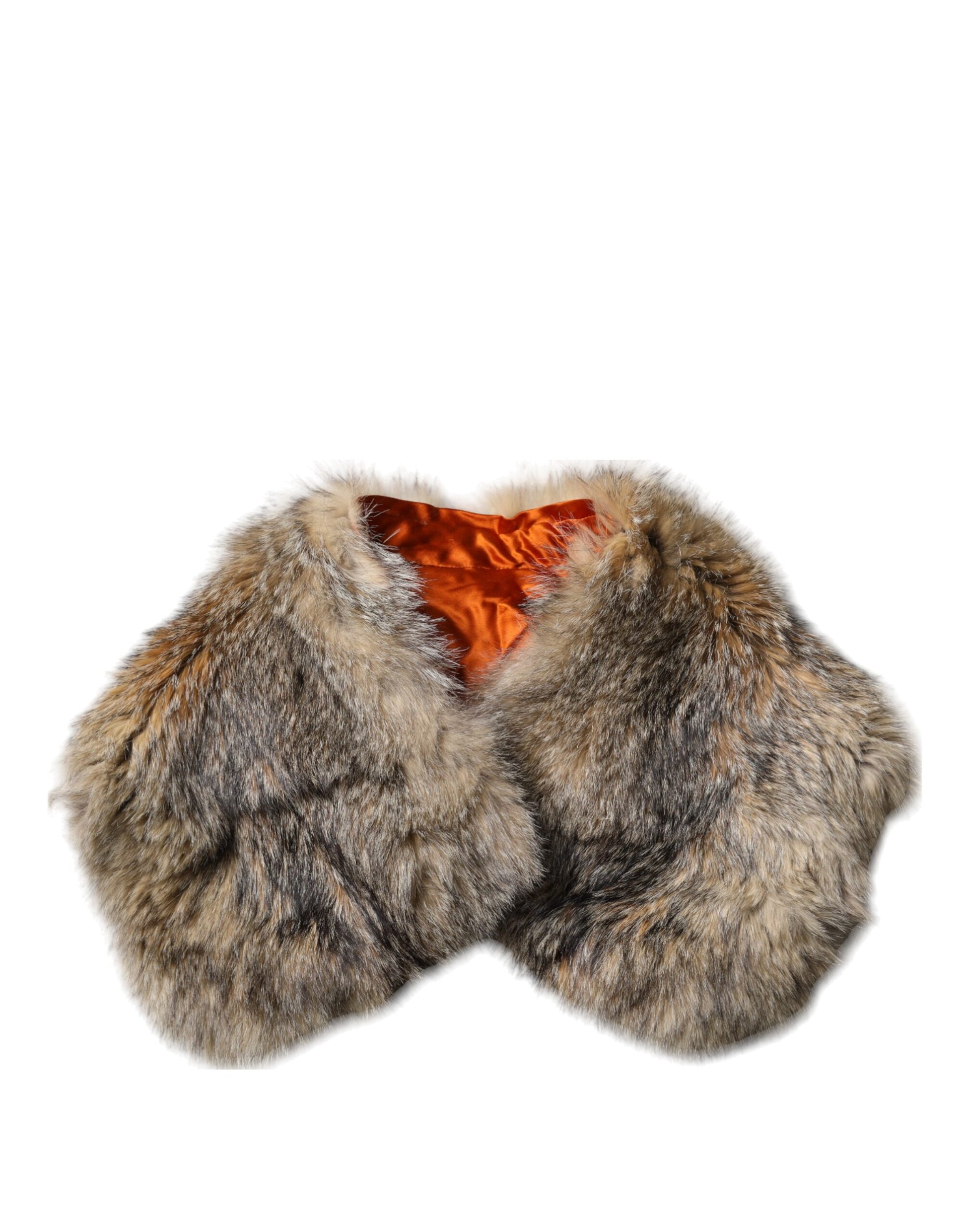 Dolce & Gabbana Brown Fur Shoulder Collar Neck Wrap Scarf by Dolce & Gabbana