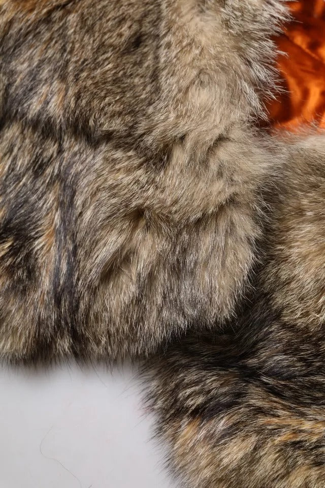 Dolce & Gabbana Brown Fur Shoulder Collar Neck Wrap Scarf by Dolce & Gabbana