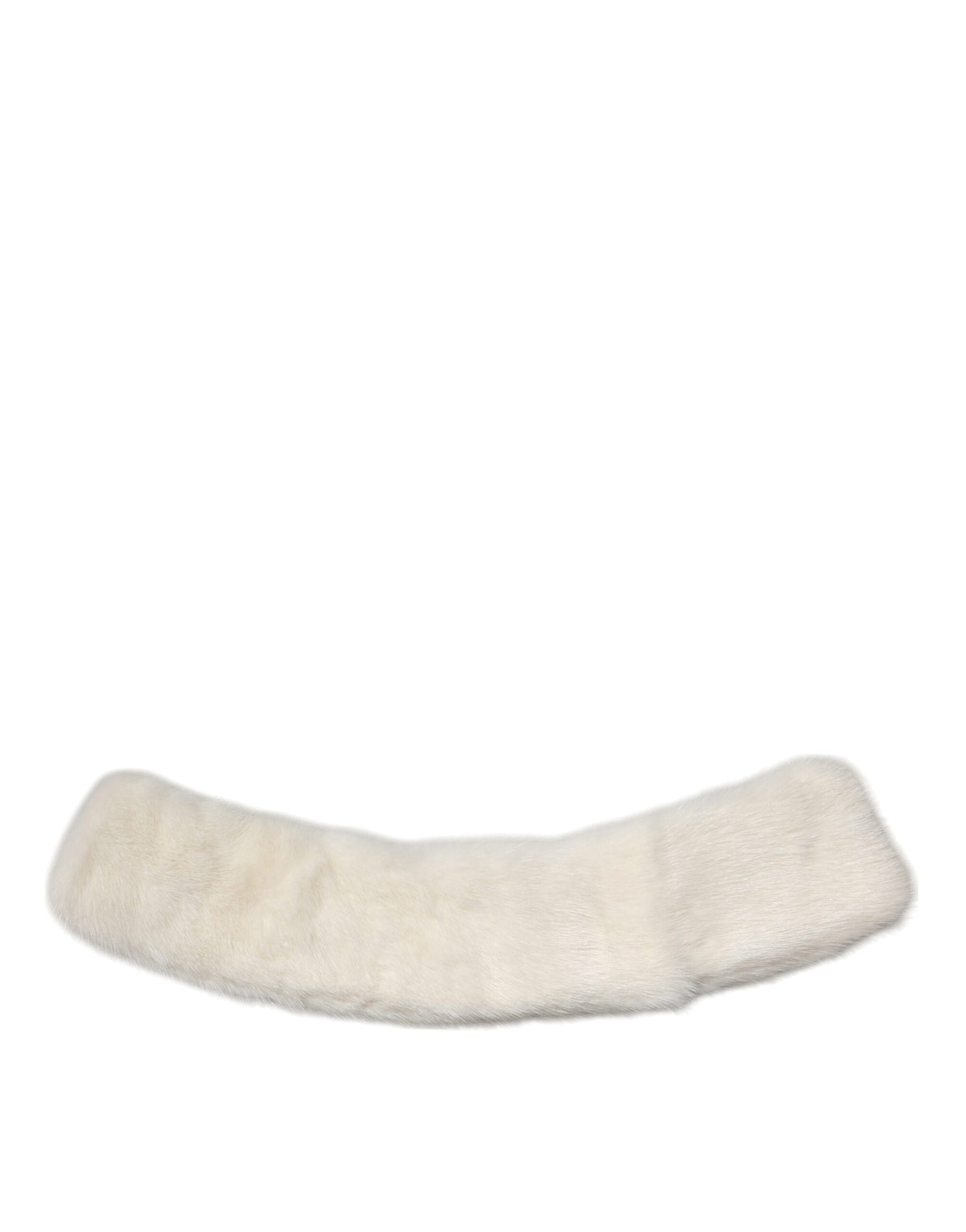 Dolce & Gabbana White Mink Fur Collar Women Neck Wrap Scarf by Dolce & Gabbana