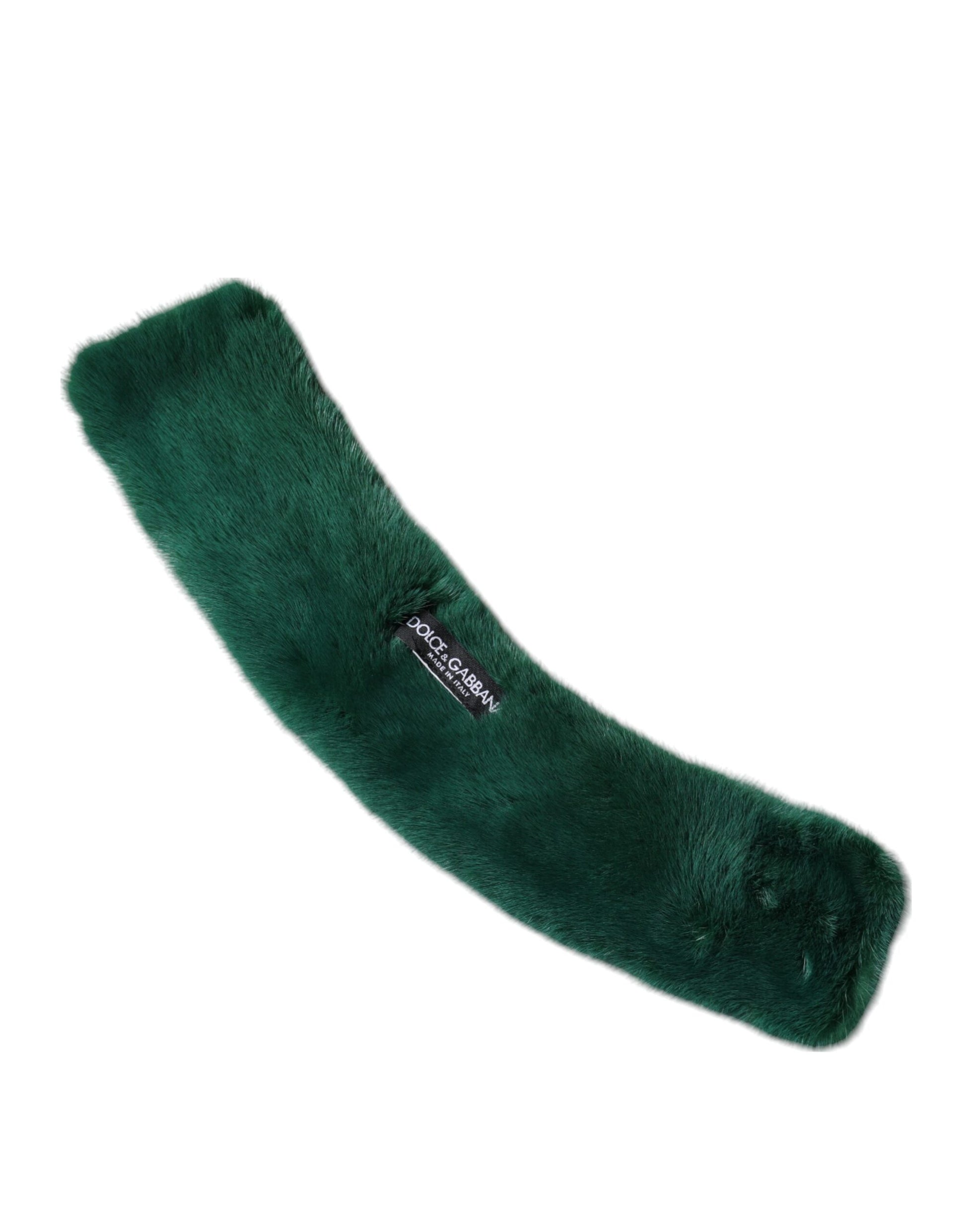 Dolce & Gabbana Green Mink Fur Collar Women Neck Wrap Scarf by Dolce & Gabbana