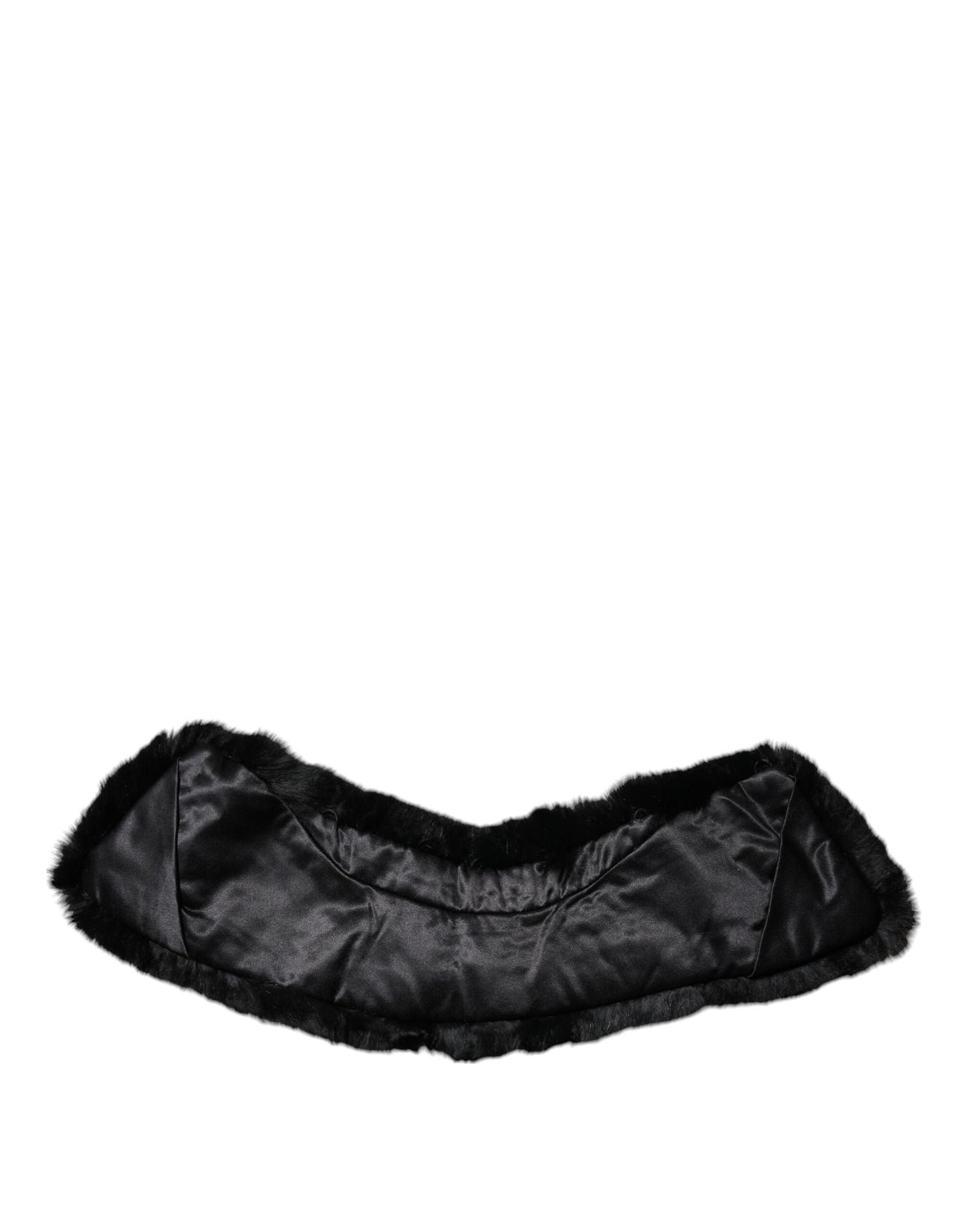 Dolce & Gabbana Black Lamb Fur Collar Women Neck Wrap Scarf by Dolce & Gabbana